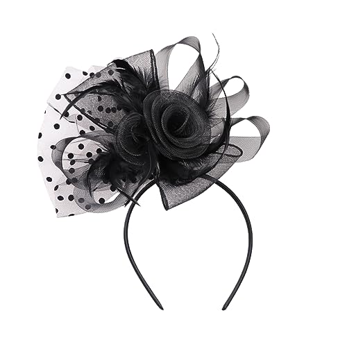 VALICLUD Haarreif Damen mit Rosenblüten Haarschmuck Design für Partys Leicht und Formbeständig für Halloween Karneval Festivals und Feiern Schwarz von VALICLUD