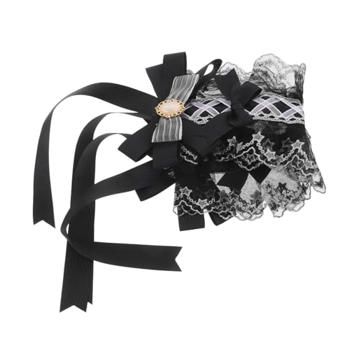 VALICLUD Haarreif Mit Schleife Aus Spitze Vintage-stirnband Für Mädchen Haarschmuck Für Cosplay Dienstmädchen-stil Retro-haarband Für Partys Und Anlässe von VALICLUD