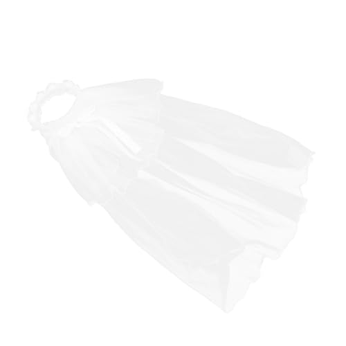 VALICLUD Haarreif mit Schleier und Blumenkranz Weißes Spitzen haaraccessoire für Mädchen Feines Design für Hochzeit Tanz Party und Festliche Anlässe von VALICLUD