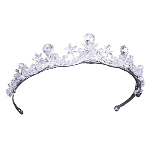 VALICLUD Haarschmuck Für Mädchen Strass-kopfschmuck Haarband Kopfbedeckung Für Junge Mädchen Perlenkrone Langlebiger Haarschmuck Geeignet Für Hochzeiten Und von VALICLUD