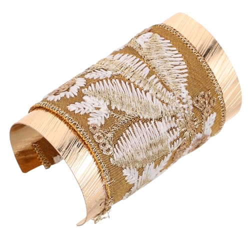 VALICLUD Metall Haargummis für Damen Stilvolle Pferdeschwanzhalter mit Gestickter Blumenklammer Haarschmuck für Dünnes und Dickes Haar Vielseitige Haarmanschette für Styling von VALICLUD