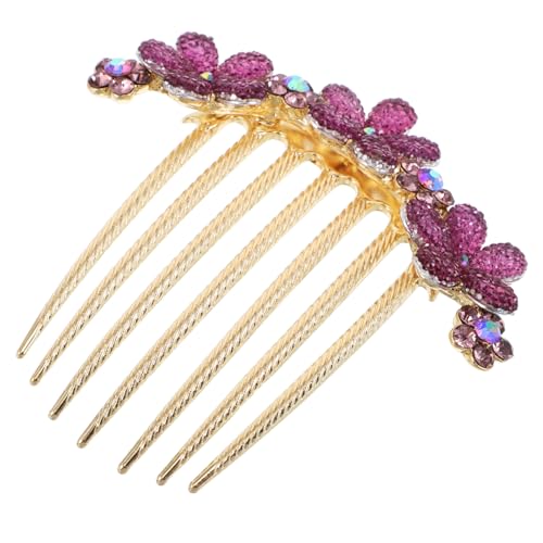 VALICLUD Haarschmuck Mit Strass-blumen Funkelnden Kristallen Und Anstecknadel Für Brautschmuck Und Hochzeitsfrisuren Violett Leichtgewichtig Und Sicher Verarbeitet von VALICLUD