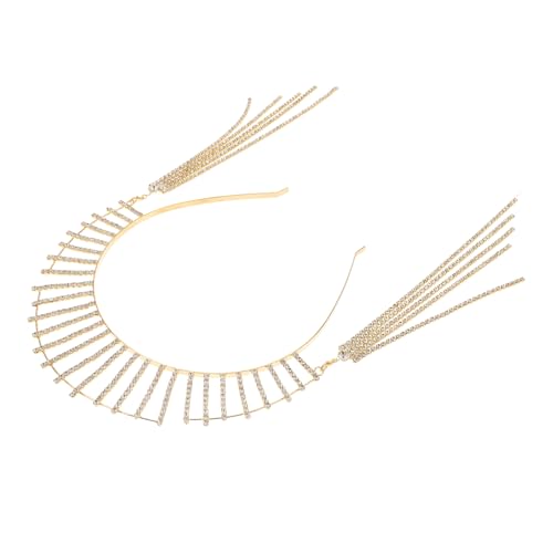 VALICLUD Strass Kopfschmuck Quasten Kopf Kette Stirnband Haar Accessoires Zubehör Für Party Hochzeit Alltag von VALICLUD