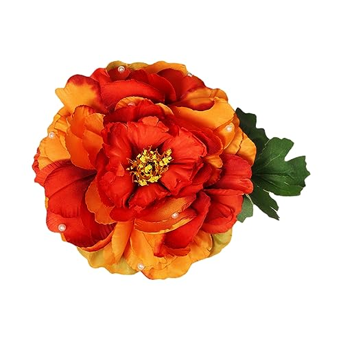 VALICLUD Haarspange für Damen Großer Roter Pfingstrosen Haarklip Perfektes Haaraccessoire für Strandpartys Hochzeiten und Aufführungen Stilvolles und Auffälliges Design von VALICLUD