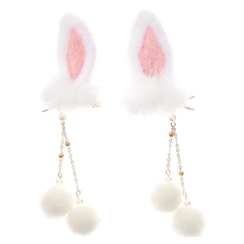 VALICLUD Haarspangen Für Mädchen Süße Bunny-ohr-haarclips Mit Fransen Funkelnde Haardekoration Leicht Und Bequem Für Ostern Und Jeden Anlass von VALICLUD