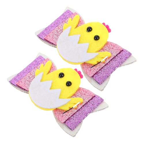 VALICLUD 2stücke Niedliche Eier-schnabel-haarspangen Mit Glitzerbow Für Ostern Funkelnde Haarschmuck Für Mädchen Fotorequisiten Und Party-accessoires Und Für Täglichen Gebrauch von VALICLUD