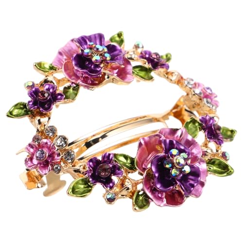 VALICLUD Blumen-haarspange Für Damen Vintage-design Mit Kristallen Dekorative Haarnadel Für Verschiedene Anlässe von VALICLUD