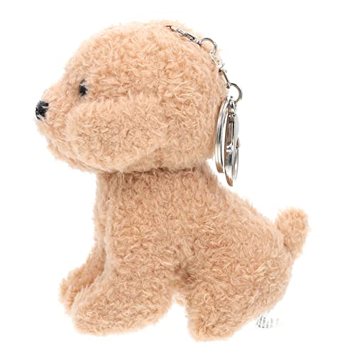 VALICLUD Hundependel-plüsch-anhänger Für Taschen Mini- -Hund Als Dekorativer Schlüsselanhänger Süßes Für Frauen Und Männer Stilvolle Tasche Deko Hellbraun von VALICLUD