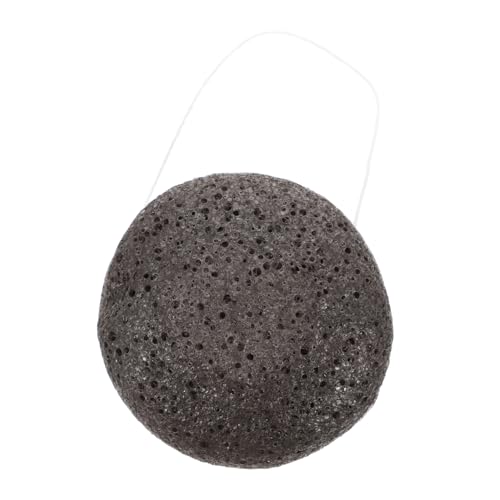 VALICLUD Halbkugel Gesichtsreinigungsschwamm aus Konjak für Frauen und Mädchen Sanfter Makeup Entferner und Peeling schwamm Wiederverwendbares Schwarzes Gesichtspflegepad zur Porentiefen von VALICLUD