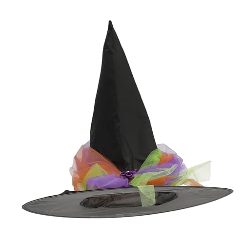 VALICLUD Halloween Hexenhut Für Damen Stilvolle Spitze Cosplay-kopfbedeckung Für Partys Und Verkleidungen Für Halloween Und Maskeraden von VALICLUD