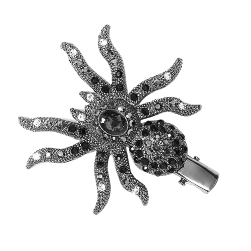 VALICLUD Halloween Spinnen Haarclip mit Funkelnden Strasssteinen Kreativer Haarschmuck für Mädchen Party und Karnevalskostüm Langlebige Sichere Haarklammer für Festivals und Fotoshootings von VALICLUD