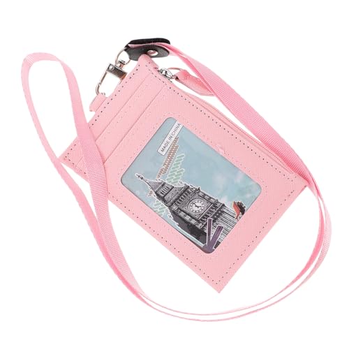 VALICLUD Herzmuster Halter Tragbarer Glitzer Mehrfach Id Schlitzbeutel Münzbörse Für Frauen Mädchen Pink Pu Material Reißverschluss Design Klein Für Alltag Für Schule Shopping Und von VALICLUD
