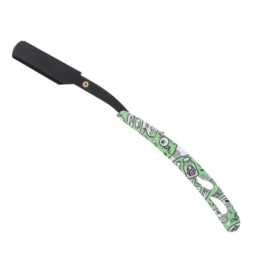VALICLUD Handbuch Schaber zweischneidiges Rasiermesser haar ausdünnender rasierer männer rasierer Rasiermesser für Männer Haarschneiderasierer haarschnitt rasierer Rostfreier Stahl Grün von VALICLUD