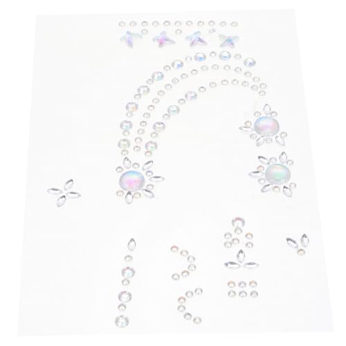 VALICLUD Handdiamantaufkleber Körpersteine ​​haften an Meerjungfrau Gesicht Edelsteine Gesichtssteine ​​kleben Brust-Edelsteine Gesicht Strass Herz- -Aufkleber Acryl von VALICLUD