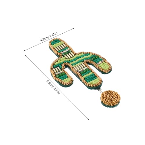 VALICLUD Handgefertigte Boho Kaktus Ohrringe Damen Perlen Hängend Leicht Vintage Stil Festival Schmuck Geschenkidee von VALICLUD