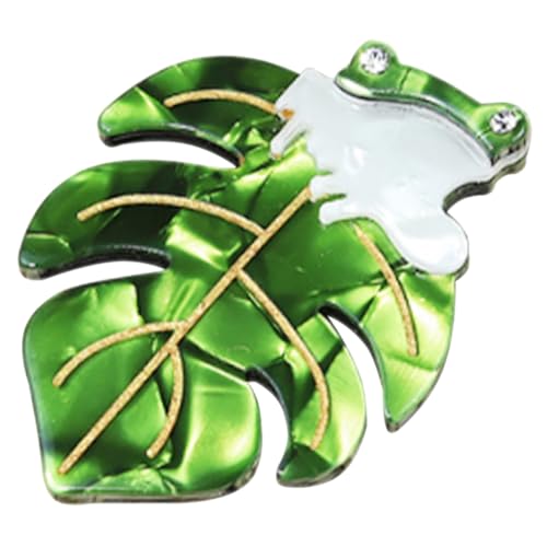 VALICLUD Handgefertigte Frosch Brosche Damen Anstecknadel für Kleidung Rucksack Modisches Accessoire Cartoon Design Langlebig und Leicht zu Befestigen von VALICLUD