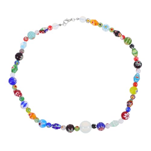 VALICLUD Handgefertigte Glasperlen Halskette DIY Opal Schmuck für Frauen und Mädchen und für Besondere Anlässe für und Dekoration VALICLUD Handgefertigte Glasperlen Halskette DIY Opal Schmuck für Frauen und Mädchen und für Besondere Anlässe für und Dekoration von VALICLUD