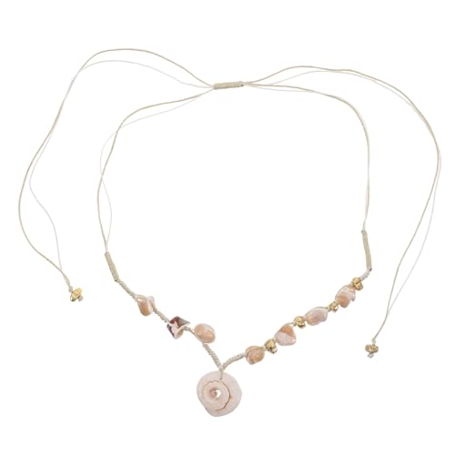 VALICLUD Handgefertigte Muschelkette: Hawaiianischer Party-Anhänger mit Muschelanhänger – Simulations-Strandschmuck für Frauen – Tropischer Stil für Sommerkleidung von VALICLUD