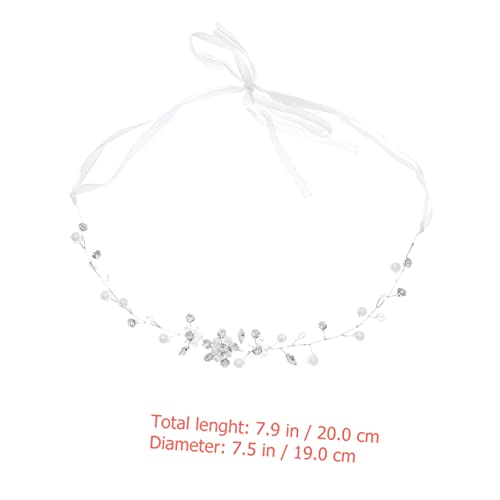 VALICLUD Handgefertigtes Perlen Haarband Brautschmuck Hochzeits Stirnband Party Haarschmuck Damen Festlicher Kopfschmuck Elegant für Hochzeit Geburtstag Kostüm und Foto Shootings von VALICLUD