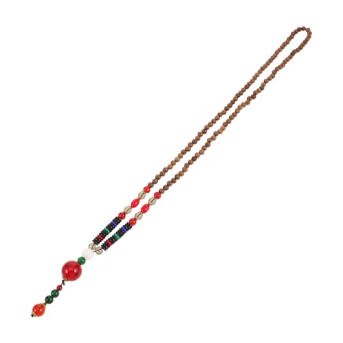 VALICLUD Holzperlenkette Im Vintage-stil Handgefertigte Ethnische Halskette Mit Feng-shui-perlen Für Meditation Und Gebet Unisex-geschenkidee von VALICLUD