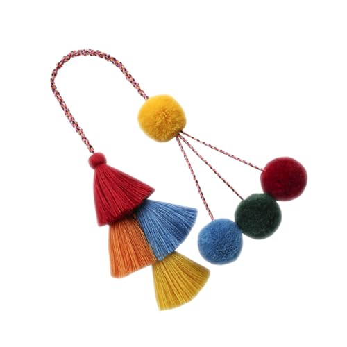 VALICLUD Handgewebter Taschenanhänger Mit Langer Quaste Zum Selbermachen Boho Stil Farbig Zum Aufhängen An Handtaschen Geldbörsen Und Schlüsseln von VALICLUD
