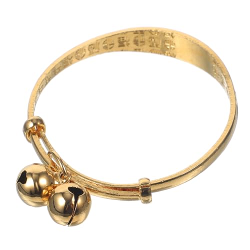 VALICLUD Handring Imitation Gold Armband mit Glocke Modisches Kinderarmband Innendurchmesser Stilvoller Segen für Mädchen und Kleinkinder Elegantes von VALICLUD
