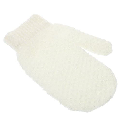 VALICLUD Handschuhe Zum Schrubben Von Schlamm Peeling-duschhandschuhe Für Frauen Bathhandschuh Peeling-badehandschuhe Peeling-handschuhe Für Damen Polyester Weiß von VALICLUD