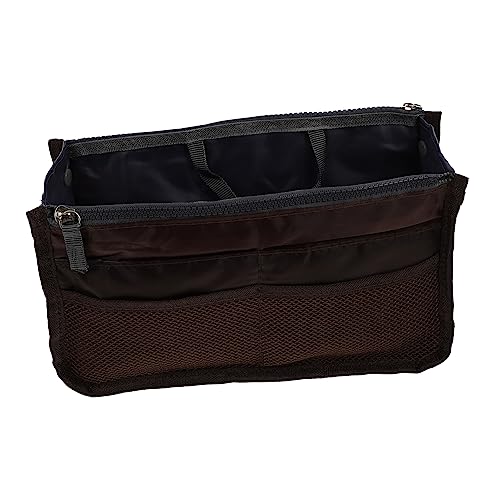 VALICLUD Handtaschen Organizer mit Großem Fassungsvermögen Tragbare Kulturtasche TSA Zugelassen für Reisen mit Mehreren Fächern in Kaffee von VALICLUD