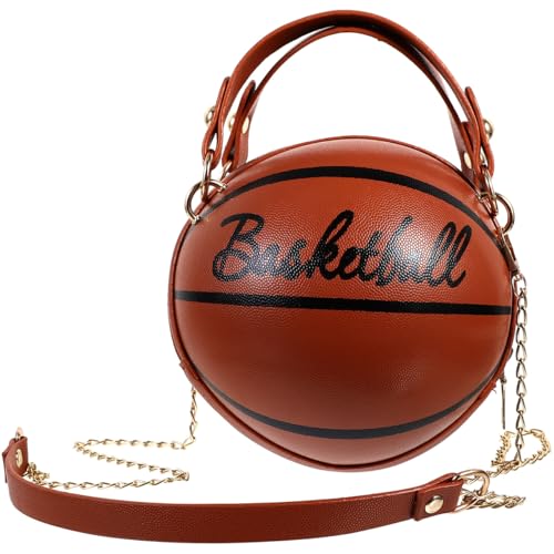 VALICLUD Handy Creative 1pc Modische Basketball Form Kette Handtasche Tasche Crossbody Trendy Tasche Händy VALICLUD Handy Creative 1pc Modische Basketball Form Kette Handtasche Tasche Crossbody Trendy Tasche Händy von VALICLUD