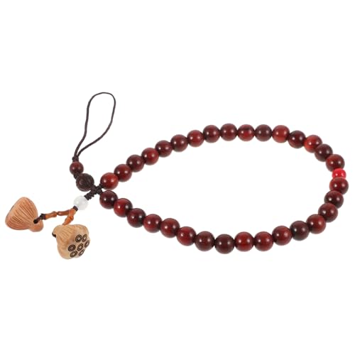 VALICLUD Handy-Ornamente einstellbar Lanyard Telefonperlen Reize Charme Zelle handyzubehör handy kette Handschlaufe mit Telefonschlaufe Telefon-Perlen-Charm Blut Sandelholz Light Brown von VALICLUD