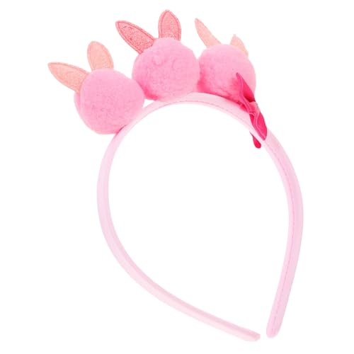 VALICLUD Stirnband Mit Hasenohren Und Blumenmuster Pompom-kopfbedeckung Für Teenager Ohr-kopfschmuck Stilvolles Party-stirnband Für Frauen von VALICLUD
