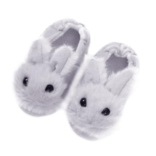 VALICLUD Hausschuhe Rutschfest Warm Winter Plüschpantoffeln mit Niedlichem Kaninchenmotiv Leichte Weiche Baumwollslipper für Kindergarten und Zuhause von VALICLUD