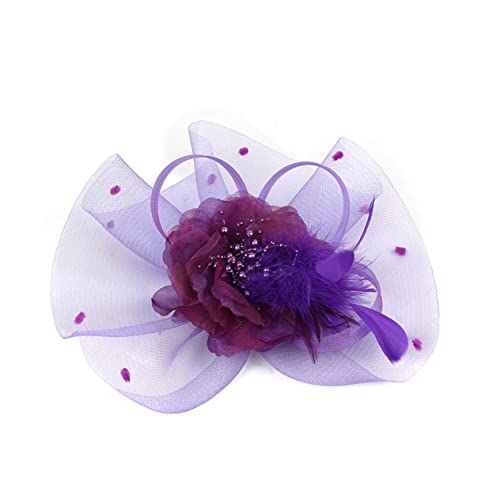 VALICLUD Headband Floral Headdress Mit Netz Und Federn Elegantes Haaraccessoire Für Hochzeiten Und Partys Doppelt Verwendbar Farbe von VALICLUD