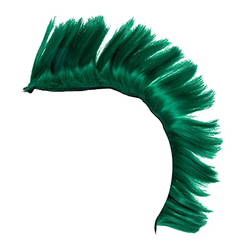 VALICLUD Helm Perücke Herrenhelm Farbige Seidenpunkhaare Urlaubsparty Haarteil Mohawk-Helm Snowboardhelm-Haare Clown-kostüme Dekorative Helmperücke - Hochtemperaturdraht Green von VALICLUD