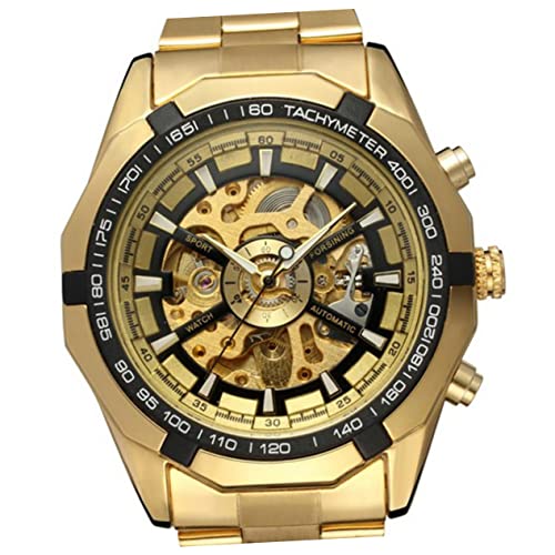 VALICLUD Herren Automatik-Uhr Im Hollow Style Edelstahlarmband Und Schwarz Präzise Mechanische Bewegung Für Alltag Schwimmen Geeignet von VALICLUD