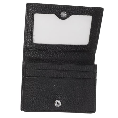 VALICLUD Herren Geldbörse Aus Echtem Leder Multifunktionales Portemonnaie Mit Reißverschluss Und Clip Für Karten Bargeld Und Münzen Für Büro Und Alltag Schwarz von VALICLUD