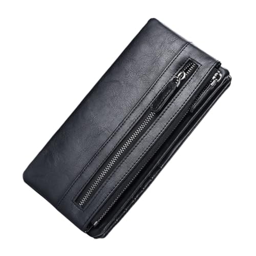 VALICLUD Herren Geldbörse aus Weichem mit Reißverschluss Multifunktionaler Kreditkartenhalter Verschleißfestes Portemonnaie Stilvolle Münzgeldbörse Kompakt und Langlebig für Alltag und von VALICLUD