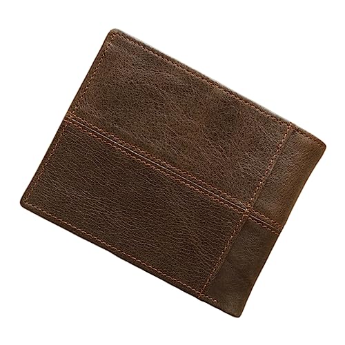 VALICLUD Kaffeefarbenes Wallet Echtem Multifunktionale Brieftasche Mit Vielen Fächern Für Geld Karten Und Münzen Retro Design Für Stilvolle Als von VALICLUD