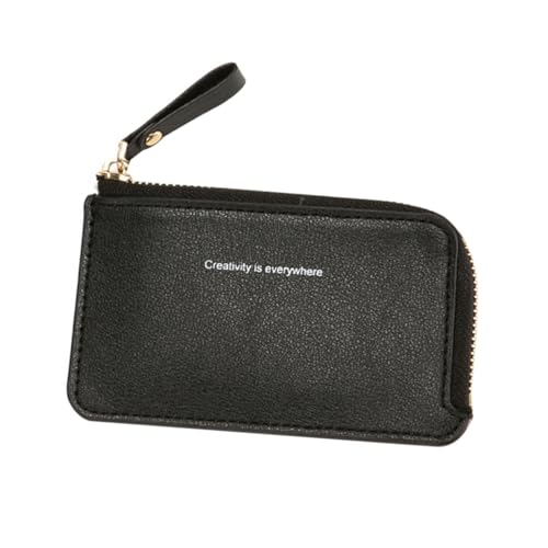 VALICLUD Herren PU Geldbörse Kurzformat Kreditkartenetui Vielseitig für Geldscheine Kartenfach Schwarz Praktisch für Alltag Arbeit Shopping Geschenkidee zu Vatertag und Geburtstag von VALICLUD