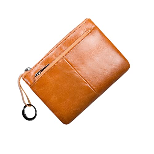 VALICLUD Herren Portemonnaie Kurz Geldbörse mit Münzfach Lederoptik Strapazierfähig für Business Alltag und Schule Praktischer Kartenhalter Braun von VALICLUD