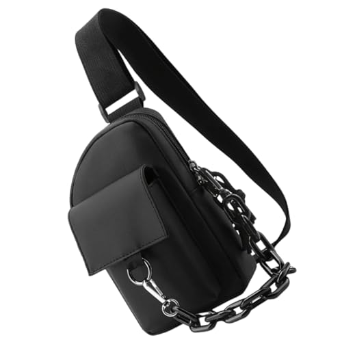 VALICLUD Herren Sling Bag aus Strapazierfähigem Material Leichte Umhängetasche mit Reißverschluss Multifunktionale Brusttasche für Smartphone Schlüssel Karten Tragbar Modisch Sicher für von VALICLUD