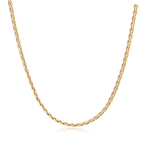 VALICLUD Herrenkette Gold Curb Chain Großer Gliederkette Stilvoll Robust Leicht Legierung Schmuck für Männer Luxuriös Klassisch Alltag und Party von VALICLUD