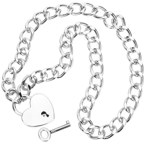 VALICLUD Herz schloss Choker Halskette Damen Herren Leichtes Vorhängeschloss Schmuck Geschenk Valentinstag Hochzeit Party Schmuckstück von VALICLUD