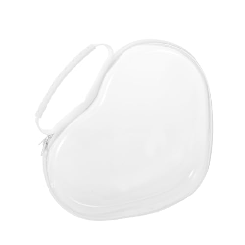 VALICLUD Herzförmige Transparente Hartschalen-Aufbewahrungstasche mit Reißverschluss Robuste Reise-Kosmetiktasche für Damen Multifunktionale Organizer-Tasche für Make-up Toilettenartikel von VALICLUD
