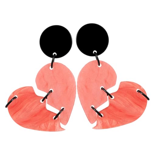 VALICLUD Herzohrringe Damen Trendiger Herz Ohrstecker Eleganter Modeschmuck Schmuckaccessoire für Valentinstag Hochzeit Geburtstag von VALICLUD