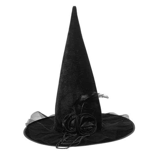 VALICLUD Hexenhut Für Damen Krempe Kostümzubehör Für Halloween Karneval Und Cosplay Einzigartiger Stil Für Festliche Anlässe Hochwertige Verarbeitung Für Langlebigkeit Und Komfort von VALICLUD