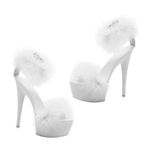 VALICLUD High Heels Sandalen Damen Sommer Flirtend Plattform Rutschfest Absatzschuhe Weiß Zufällige Farbe von VALICLUD