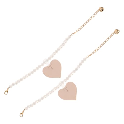 VALICLUD High Heels Schuhkette Mit Kunstperlen Rutschfeste Schuhanhänger Verstellbarer Riemen Schuhzubehör Schuhschmuckanhänger Fußkettchen Schuh-sneaker-anhänger Schuhkettenschmuck von VALICLUD