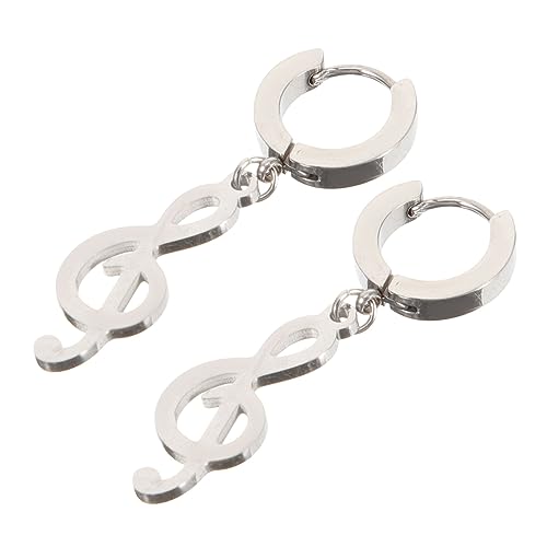 VALICLUD Hip Hop Music Note Ohrringe Herren Dangle Ohrschmuck aus Langlebiger Legierung Stylischer Streetwear Schmuck für Festival Party und Alltag Handpoliert Modisches von VALICLUD