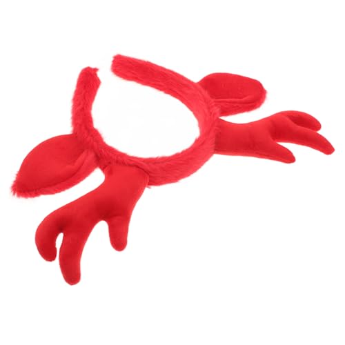 VALICLUD Hirschgeweih-stirnband Aus Plüsch Rentier-kopfbedeckung Für Weihnachts-partys Und Cosplay Weiches Und Bequemes Stirnband in Rot Für Feiertage Und Veranstaltungen von VALICLUD